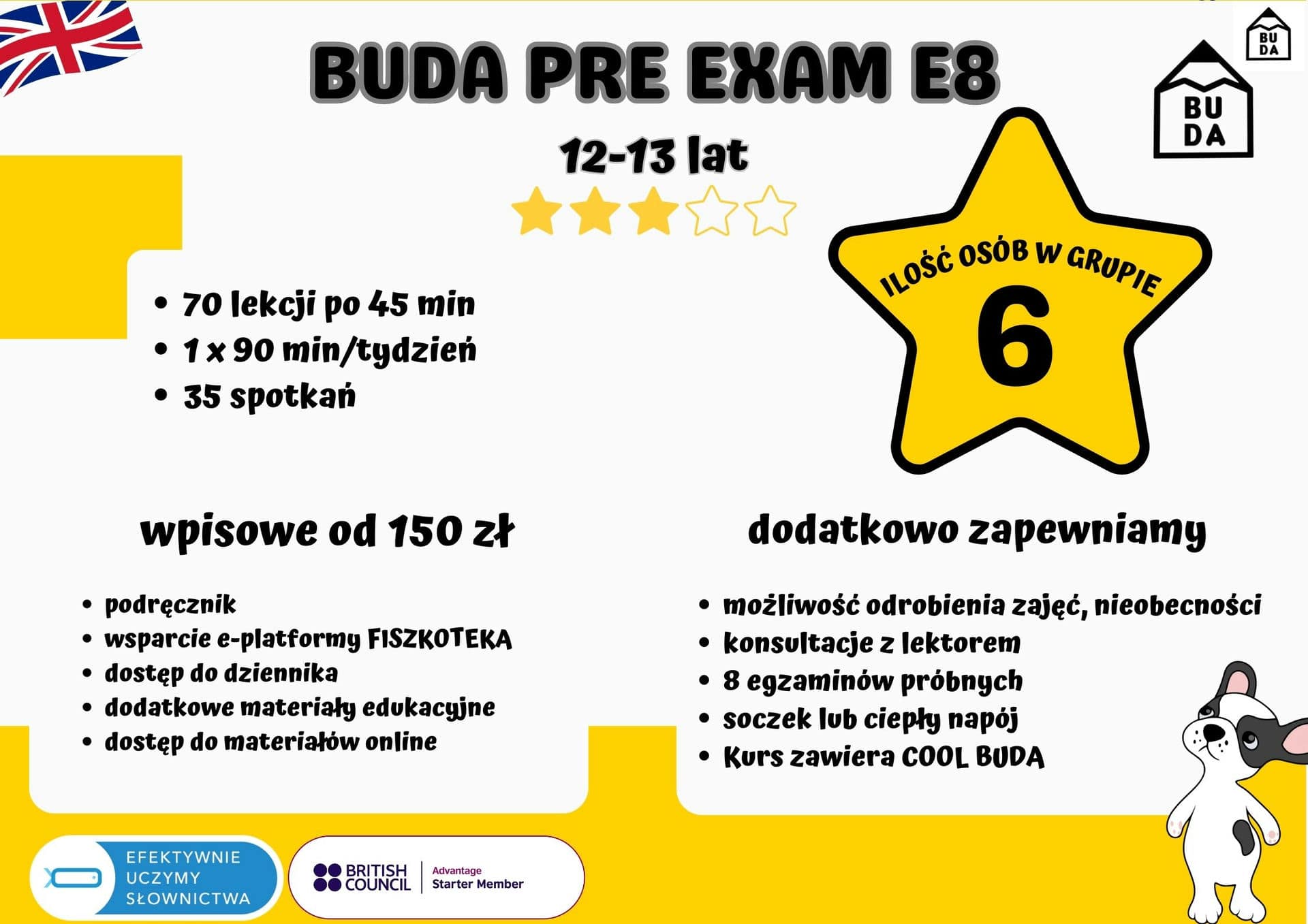 buda pre exam E8